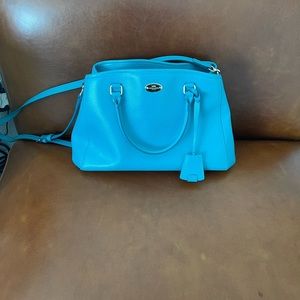 Coach turquoise cross bag